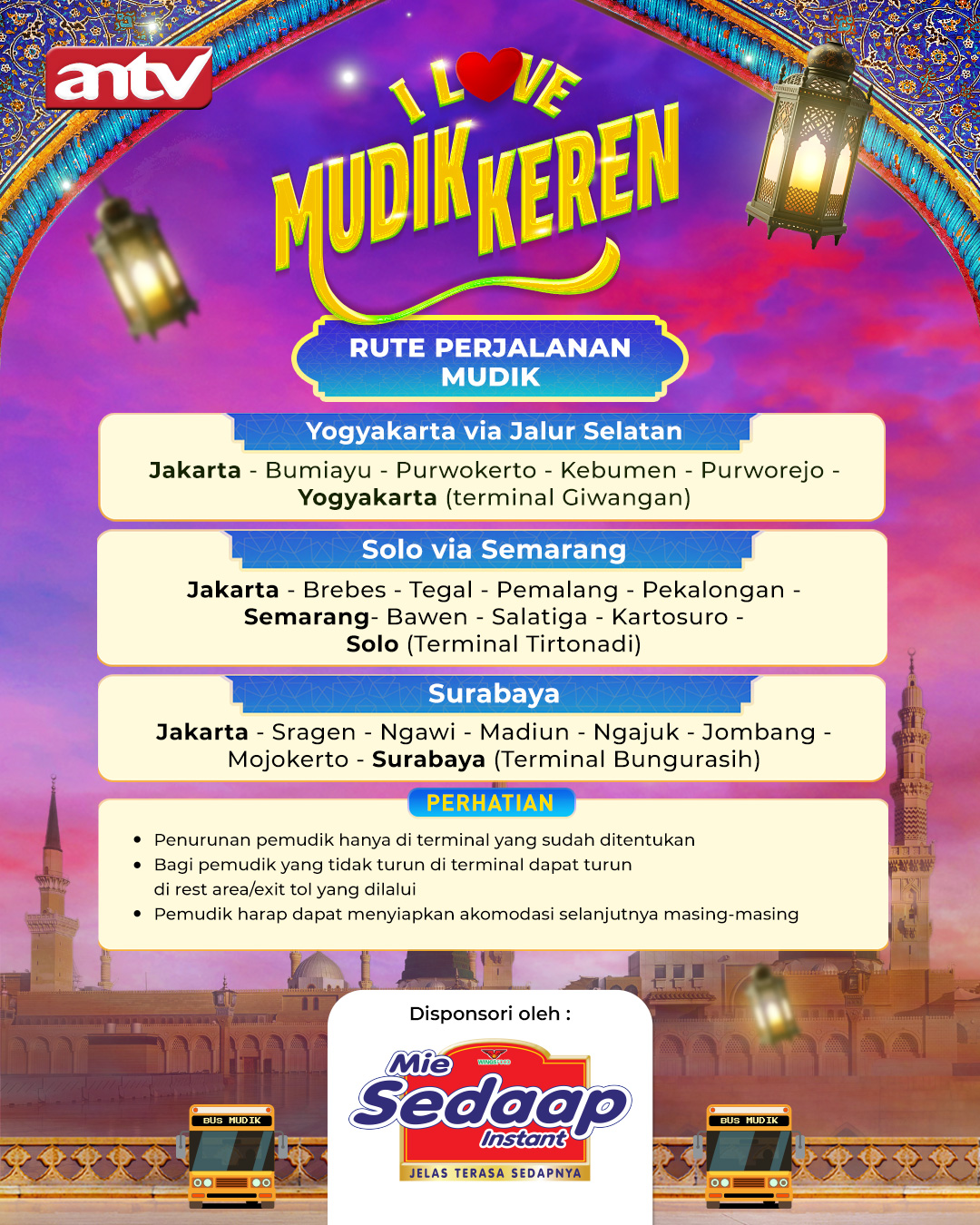 Informasi Jalur Mudik ANTV